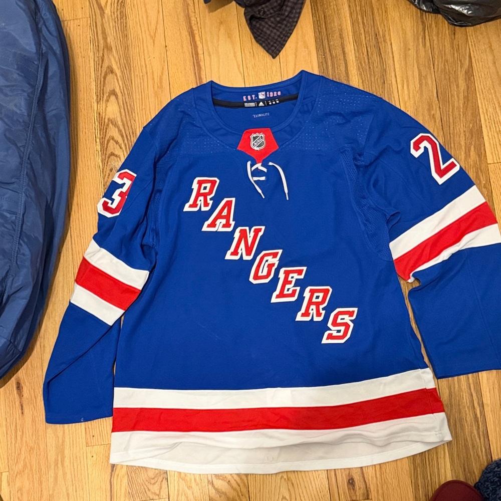 Authentic Game Jersey Adam Fox Blue Rangers Hockey Jersey